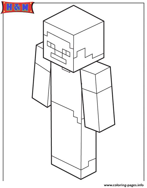 This coloring page features minecraft horse, a type of mob that spawns in groups with savanna biomes and plains. Minecraft Coloring Pages Steve - Coloring Home