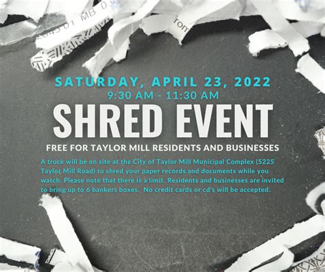 Shred Event City Of Taylor Mill