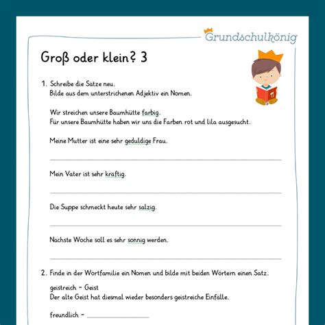 Königspaket: Groß- und Kleinschreibung (Deutsch, 3. Klasse)