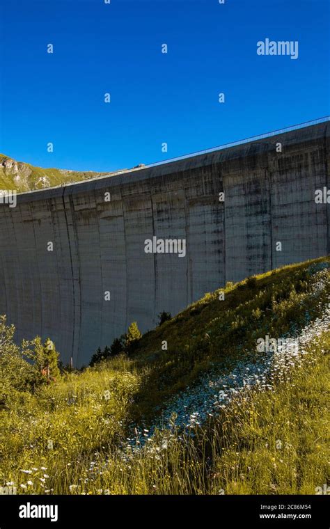 The Dam Val Di Lei Stock Photo Alamy
