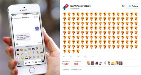 You Can Now Order Domino S By Tweeting A Pizza Emoji First We Feast