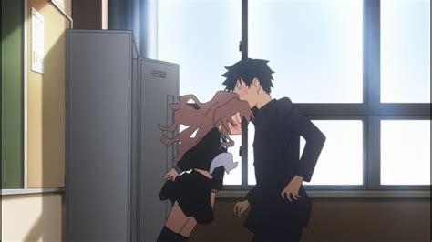 Toradora Taiga And Ryuuji Kiss Scene Ryuuji Looks Less Than Pleased