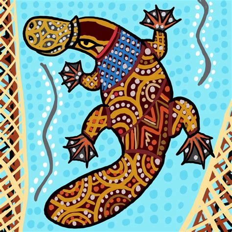 Aboriginal Art Australia Aboriginalart Platypus Mike Paul Digital