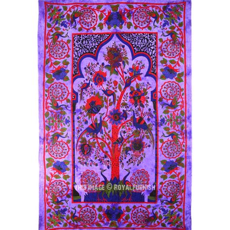 تسوق أحدث عروض purple yellow tapestry على aliexpress. Purple Tree of Life Tie Dye Tapestry Wall Hanging ...