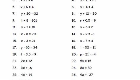 Algebra Solve For X Worksheets - Worksheets Master