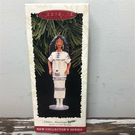 Native American Indian Barbie Dolls Of The World Hallmark Keepsake Ornament 1996 Ebay