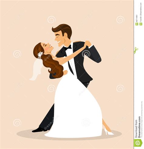 Wedding Couple Dancing Clipart