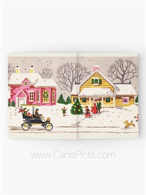 Christmas Drive Journal Notebook Vintage Inspired Holiday