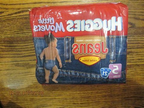 3 Individual Rare Huggies Jean Diapers Limited Edition Size 5 Diapering
