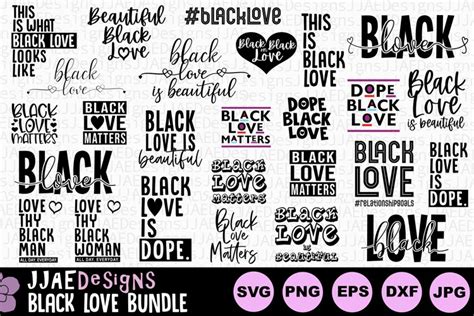 Black Love SVG Bundle | Black African American Couple svg