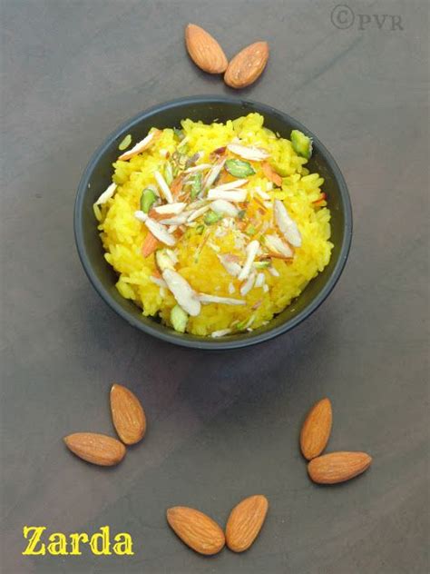 Priyas Versatile Recipes Zarda Sweet Saffron Rice Saffron Rice