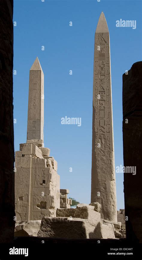 Karnak Luxor Egypt Temple Of Karnak Sacred To God Amon Obelisks Of