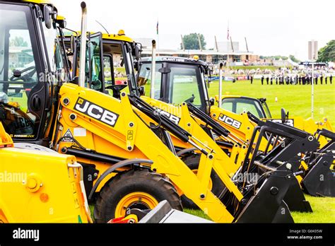 Jcb Digger Diggers Tractor Tractors Vehicles Display At Trade Fare Uk