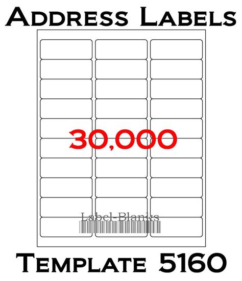 Normally, the sending label template is easily personalized and utilized for delivery. Laser / Ink Jet Labels - 1,000 Sheets - 1" x 2 5/8 ...