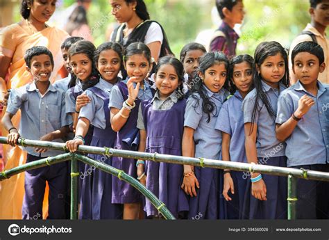 Trivandrum Kerala India February 2012 Different Indian School Children