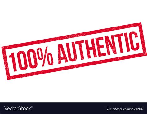 100 Percent Authentic Rubber Stamp Royalty Free Vector Image