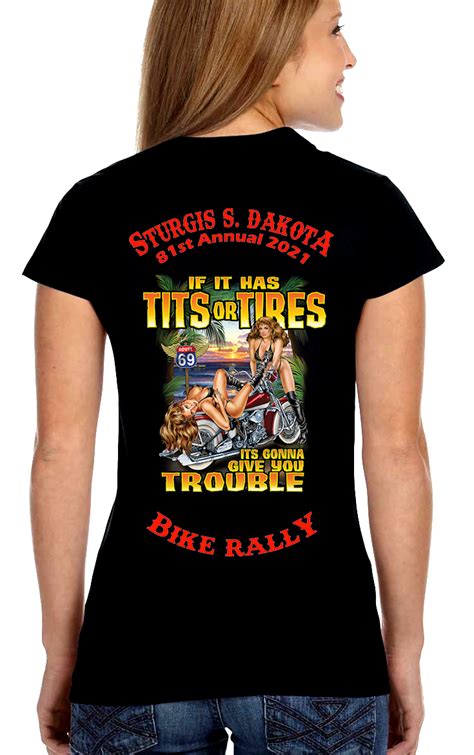 Ladies Sturgis Bike Rally 2021 Funny Hot Babes Crew Or V Neck Shirt Leather Supreme