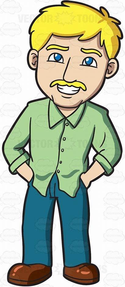Father Clipart Happy Blonde Hair Hands Vector