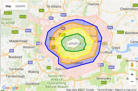London Underground Travel Zones Map Best Map Collection