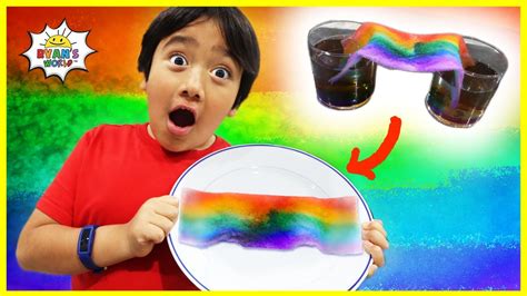 Diy Rainbow Science Experiment For Kids With Ryans World Youtube