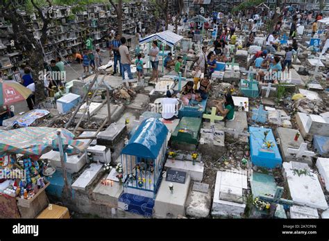 calamba cemetery cebu city philippines 1st nov 2019 all saints day on the 1st november and