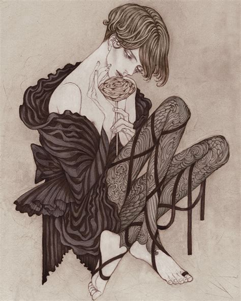 Dark Art Nouveau Inspired Illustrations By Jinnn Bleaq