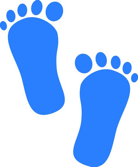 Baby Blue Cute Feet Footprints Png Picpng