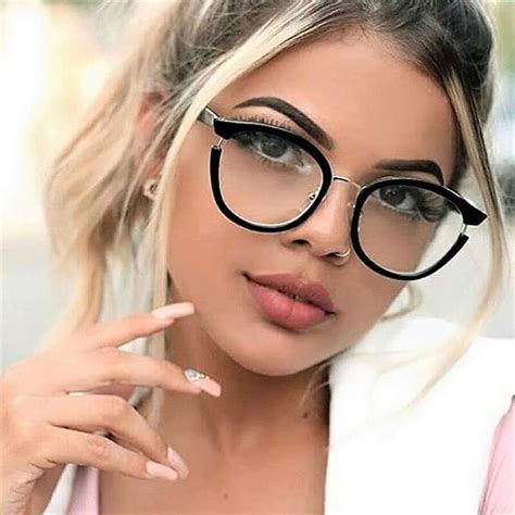 Lentes De Ojo De Gato Para Mujer Eye Glasses Frames Fashion Eyeglasses Cat Eye Glasses Frames