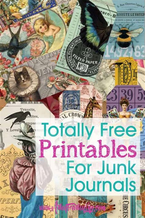 Free Junk Journal Printables Artsy Fartsy Life