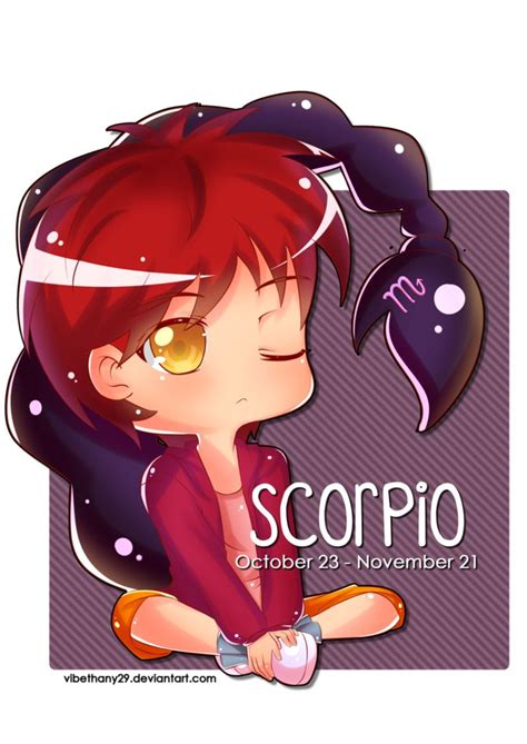 Chibi Zodiac Scorpio By Vibethany29 On Deviantart Anime Zodiac