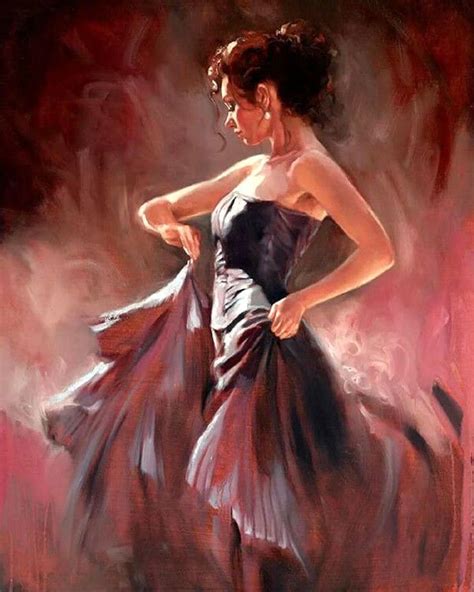 Flamenco Dancer Oil Painting Giclee Art Printed On Canvas L