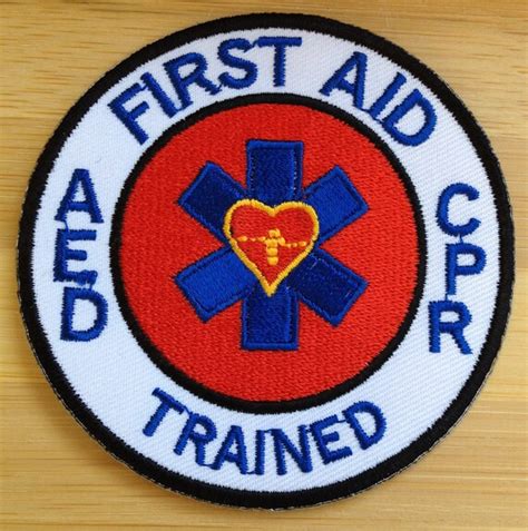 First Aid Cpr Trained Embroidered Iron On Patch By Premierpatch