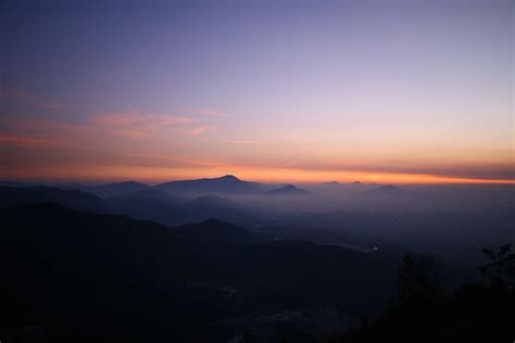 Hd Wallpaper Panaroma Photo Of Mountain Cover With Fogs Under Golden