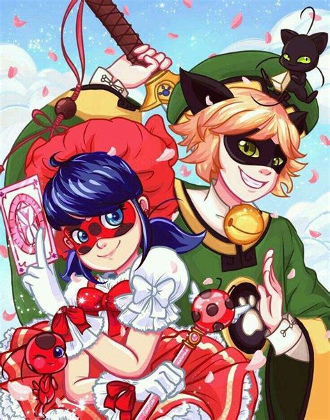 Manga Anime Marinette Et Adrien Ladybug Y Cat Noir Meraculous