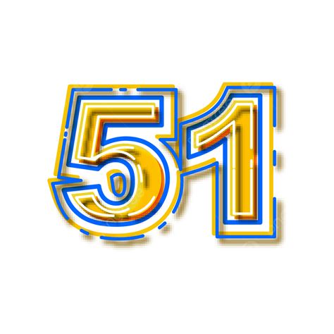 Number 51 Clipart Hd Png Vector Font Alphabet Number 51 Number