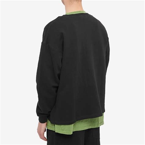 Bode Tailor Shop Embroidered Crew Sweat Black End Cn