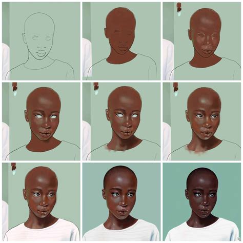 How To Paint These Digital Portraits Step By Step Digital Painting Techniques Digital