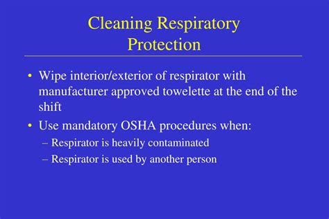 Ppt Developing An Osha Compliant Respirator Program Powerpoint