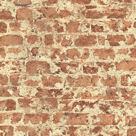 Fairweather Red Distressed Brick Wallpaper Wallpaper And Borders The