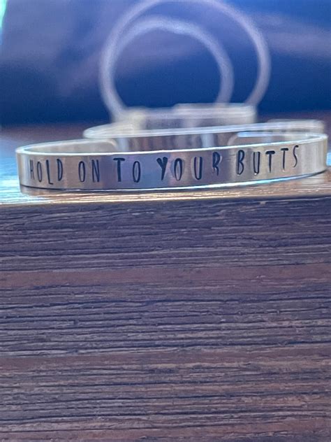 Hold On To Your Butts Cuff Custom Metal Stamp Morbid Podcast Etsy Australia