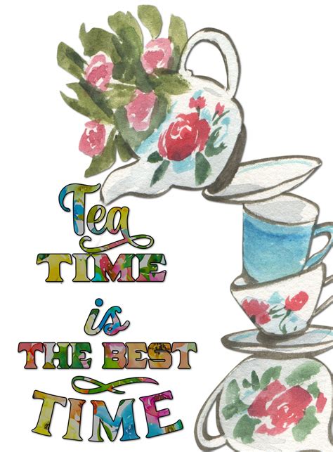 Tea Time Plakat Kostenloses Stock Bild Public Domain Pictures