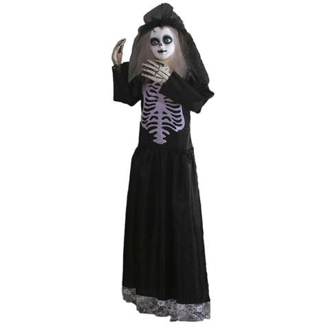 Fun World Dead Haunted Skeleton Doll Hanging Decoration 36 Black