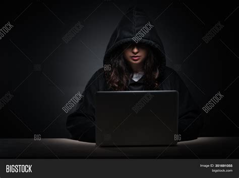 Female Hacker Hacking Image And Photo Free Trial Bigstock
