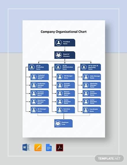 Free 13 Sample Company Organization Chart Templates In Pdf Ms Word