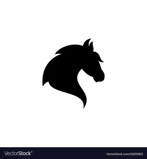 Silhouette Head Horse Royalty Free Vector Image