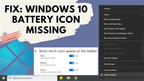 Windows 10 Battery Icon Missing Heres How To Get It Back