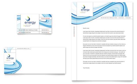 Renewable Energy Consulting Business Card And Letterhead Template Design
