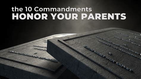 The Ten Commandments Honor Your Parents Youtube