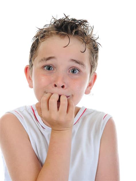 Scared Little Boy Stock Photo Image Of Isolated Eyes 22263422