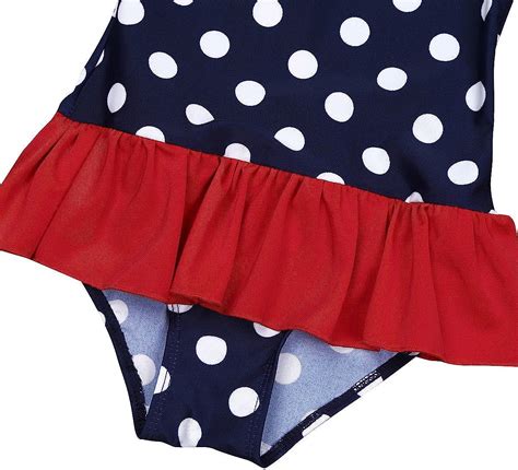 TiaoBug Baby Mädchen Einteiler Badeanzug UV Schutz Bikini Polka Dots